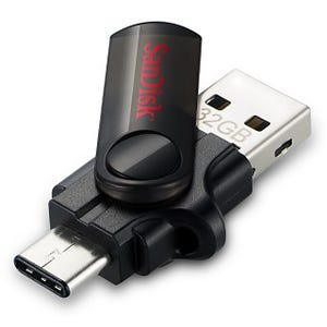 サンディスク、USB Type-C・Type-A両装備のUSB 3.0メモリ