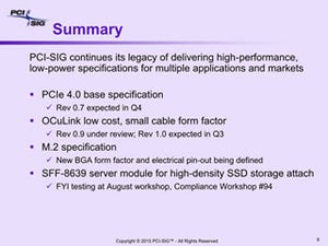 PCI-SIG、PCIe Gen4やOCuLinkの進捗を紹介 - M.2の新たな仕様も公開