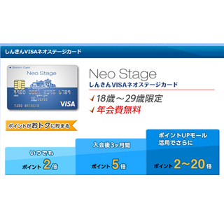 初ボーナスを受け取った人にオススメ、「しんきんVISAネオステージカード」