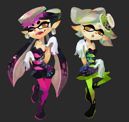 Splatoon スプラトゥーン のイカしたデザインのひみつ 前編 2 イカ界のアイドル シオカラーズはかつて巫女だった マイナビニュース