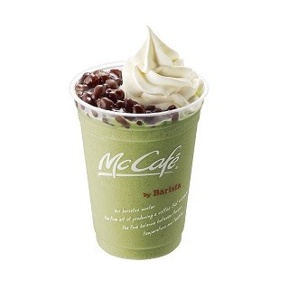 マックカフェ、宇治抹茶ベースの「抹茶あずきフラッペ」など4種発売