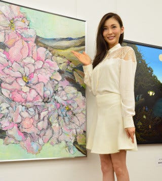 押切もえ 桜 絵画で二科展初入選 プライベートも咲けるように マイナビニュース