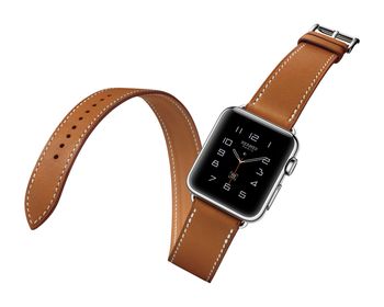 1560 Apple Watch  HERMES ゴールド　ブラウン　二重巻きレディース