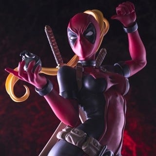 デッドプール」が美少女フィギュアに!?ボティースーツ＆グラマラス