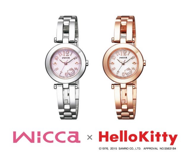 シチズンの女性向け時計「wicca」×ハローキティの限定コラボモデル 