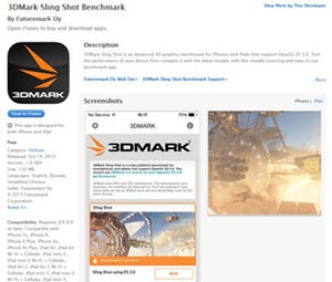 Futuremark、iOS向けにOpenGL ES 3.0対応の新テスト「Sling Shot」公開