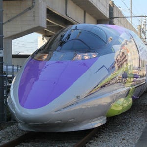 JR西日本「500 TYPE EVA」エヴァンゲリオン新幹線が全貌を現す - 写真80枚