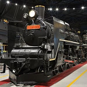 鉄道博物館、C57形式蒸気機関車を転車台へ移動 - 12/14に入替え作業を実施
