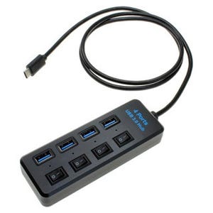 上海問屋、USB Type-Cコネクタ搭載のデバイスに接続可能なUSB 3.0ハブ