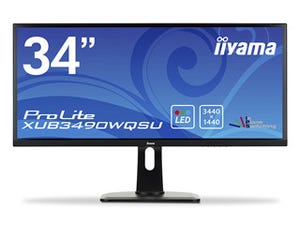 iiyama、3,440×1,440ドット解像度のAH-IPSパネルを採用した34型液晶