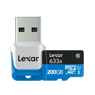 レキサー、リード最大95MB/秒で容量200GBのmicroSDXCカード