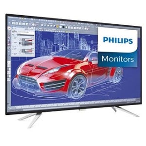 フィリップス、最大4画面の分割同時表示が可能な42.5型4K液晶ディスプレイ