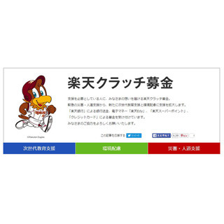 楽天、熊本地震の緊急支援募金を募集 - 楽天スーパーポイントでの寄附も可