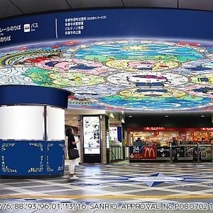 京王多摩センター駅、「サンリオ」コラボ装飾が完成へ - 記念入場券も発売