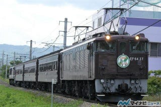 JR東日本「旧型客車かもしか号」中央本線にレトロな臨時列車 - EF64形 