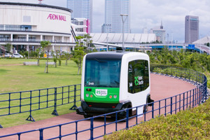 イオンモール幕張新都心で無人運転バス ロボット シャトル が運行開始 マイナビニュース