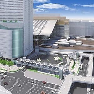 JR西日本、大阪駅南広場の新歩道橋・新バスターミナルは10/1から供用開始へ