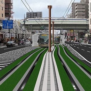 阪堺電気軌道、上町線天王寺駅前～阿倍野間が新線に - 関西初の芝生軌道へ
