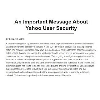 【先週の注目ニュース】米Yahoo、5億件のアカウント流出(9月19日～9月25日)