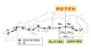 JR西日本、山陽新幹線相生～岡山間に保守基地を新設 - 完成予定は2021年3月