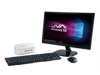 ECS、小型PC"LIVA X2"にディスプレイ・キーボード・マウスとのセットモデル