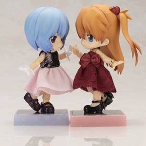 『エヴァ』レイ&アスカ、カラー10周年展ドレス姿がデフォルメフィギュア化