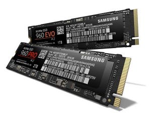 日本サムスン、M.2・PCIe3.0 x4・NVMeのSSD「960 PRO/EVO」国内発売