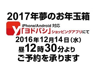 ヨドバシ「夢のお年玉箱」は14日12時30分受付開始、ラインナップも発表