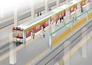近鉄、大阪阿部野橋駅に昇降式のホームドアを導入 - 2017年度から試験設置