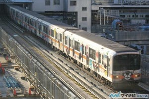 東京メトロ銀座線01系「くまモンラッピング電車」運行開始 - 2/24まで限定