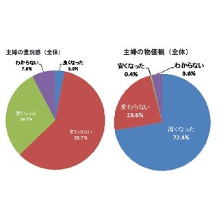 主婦の支出、増えた費目・減った費目は?