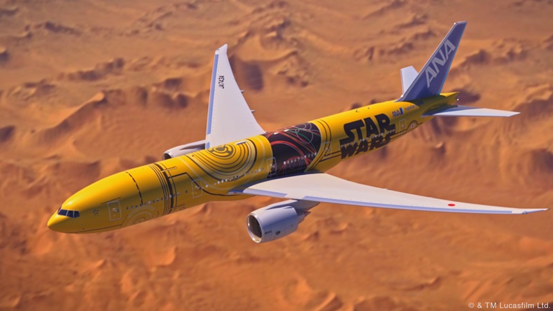 ANA「C-3PO ANA JET」が3/21就航--スター・ウォーズ特別塗装機の第4弾 