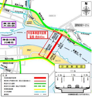 羽田空港と川崎市を結ぶ第一番目の橋 事業費300億円で840mに2車線確保 マイナビニュース