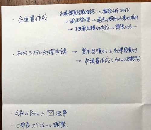 一枚とペンだけ 仕事がどんどん片付くtodoリストの作り方 1 マイナビニュース