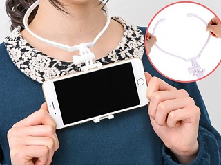 上海問屋、スマホを使って自分目線で撮影するネックホルダー