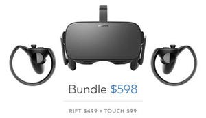 Oculus、VRヘッドセット「Rift」を値下げ、「Touch」とのセットが598ドル