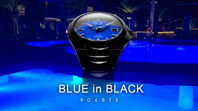 GSX WATCH、独特の黒と青を表現した機械式時計「GSX906BTS」 | マイナビニュース