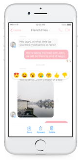 Facebook Messengerに絵文字の リアクション と で返信する機能を追加 マイナビニュース