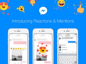Facebook Messengerに絵文字の「リアクション」と＠で返信する機能を追加