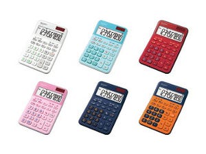 シャープ、10桁表示に対応し税計算も可能なカラフル電卓