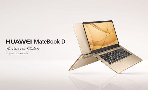 Huawei、狭ベゼル採用の15.6型スリムノートPC「MateBook D」 | マイ