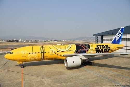 ANA、スター・ウォーズ「C-3PO ANA JET」を期間限定で就航便公開