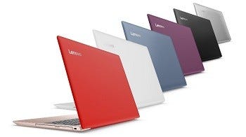 レノボ、6色展開するファミリー向け15.6型ノートPC「ideapad 320