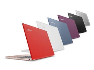レノボ、6色展開するファミリー向け15.6型ノートPC「ideapad 320」