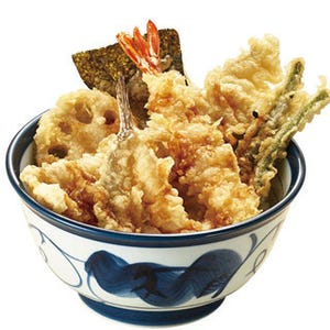 天丼てんや、3種類の魚介天ぷらを持った天丼など夏限定メニューを発売