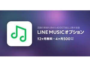 LINEモバイル、「LINE MUSIC」を月額750円で使えるオプション