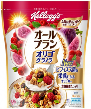 ケロッグ、3種の食物繊維とオリゴ糖が入ったグラノラを発売