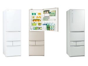 東芝、幅60cmのスリムな冷凍冷蔵庫「VEGETA」シリーズ