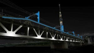 東武スカイツリーライン隅田川橋梁ライトアップへ、2018年4月から