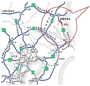 東関東自動車道 鉾田 茨城空港北 18年2月3日開通 周辺都市間の連携強化 マイナビニュース